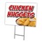 Signmission Chicken Nuggets Yard Sign & Stake outdoor plastic coroplast window, C-1824 Chicken Nuggets C-1824 Chicken Nuggets - alternate 1